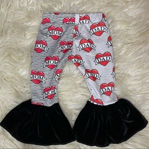 Mom & Dad Bell Bottoms Nb/6 Month